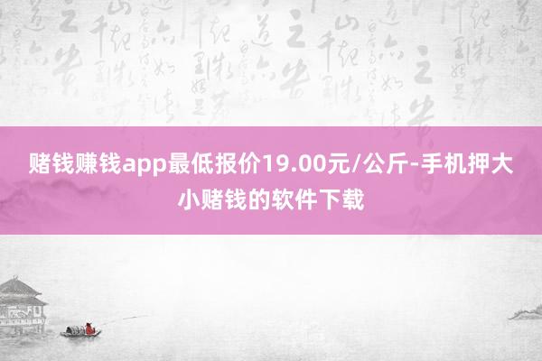 赌钱赚钱app最低报价19.00元/公斤-手机押大小赌钱的软件下载