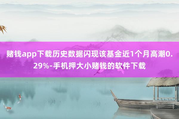 赌钱app下载历史数据闪现该基金近1个月高潮0.29%-手机押大小赌钱的软件下载