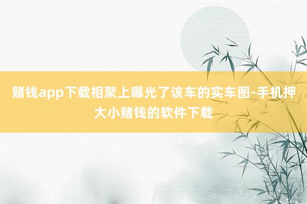 赌钱app下载相聚上曝光了该车的实车图-手机押大小赌钱的软件下载