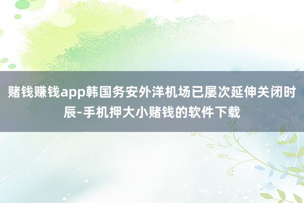 赌钱赚钱app韩国务安外洋机场已屡次延伸关闭时辰-手机押大小赌钱的软件下载